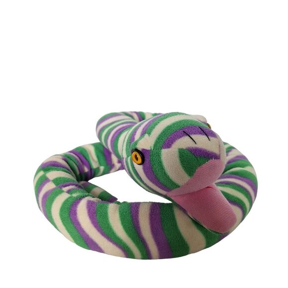 Wishpets Green Purple White Realistic Snake Plush Stuffed Animal 2011 65" - Picture 1 of 7